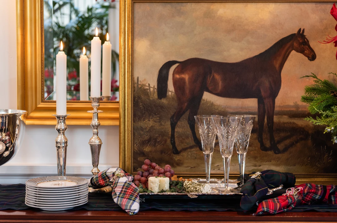 TRISH SCULLY STEWART TARTAN NAPKIN SET OF 4