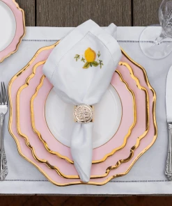 TRISH SCULLY HOME MILANO WHITE JACQUARD PLACEMATS SET OF 4