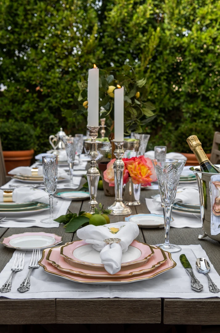 TRISH SCULLY HOME MILANO WHITE JACQUARD PLACEMATS SET OF 4