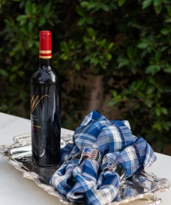 TRISH SCULLY AMERICAN FLAG NAPKIN RING SET OF 2 HOME