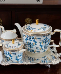 TRISH SCULLY HOME CORINNE 3PC. BONE CHINA TEA SERVICE
