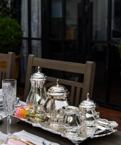 TRISH SCULLY HOME SILVER PLATED WINDSOR PLATTER