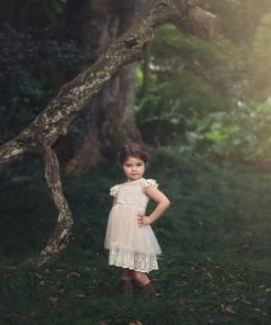 TRISH SCULLY OLIVIA DRESS BUTTERSCOTCH GIRLS