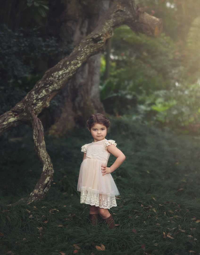 TRISH SCULLY OLIVIA DRESS BUTTERSCOTCH GIRLS