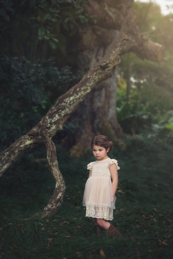 TRISH SCULLY OLIVIA DRESS BUTTERSCOTCH GIRLS