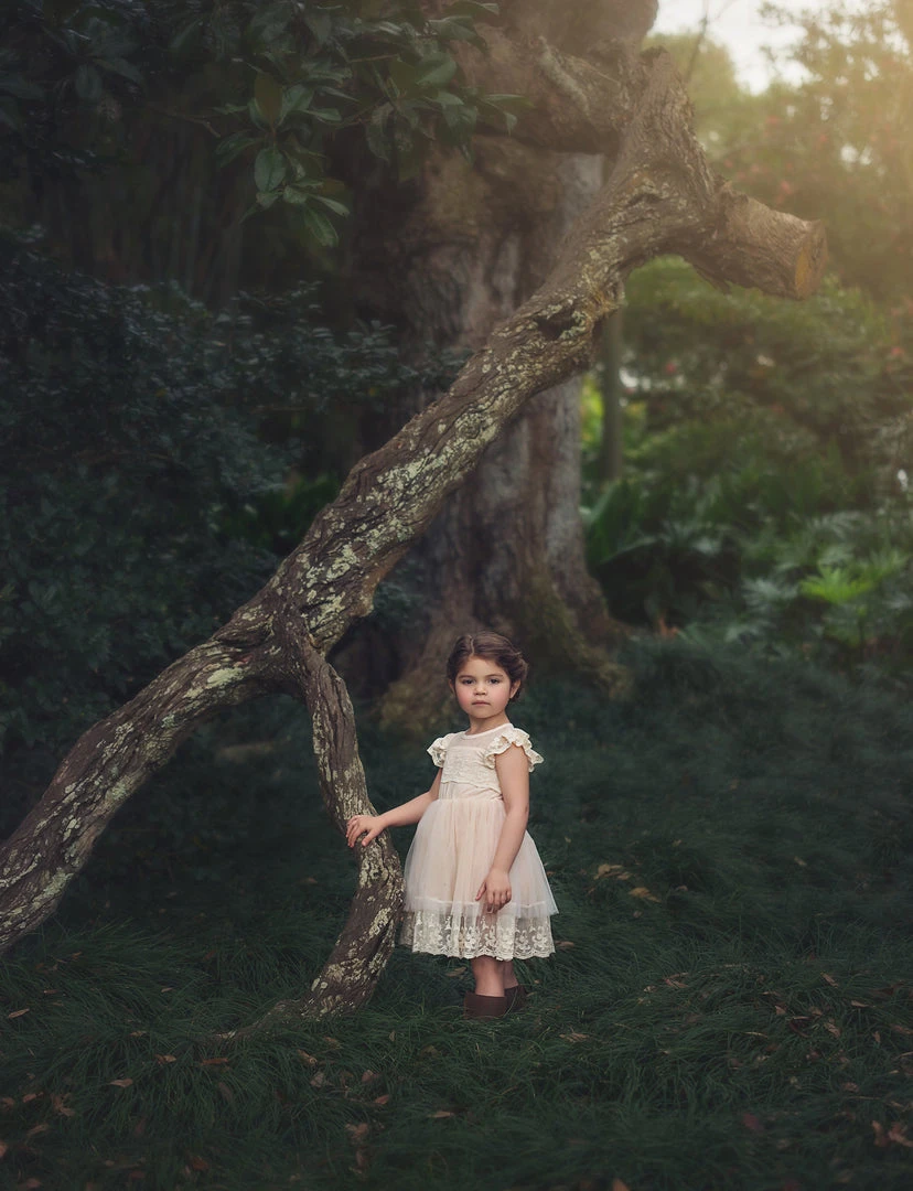 TRISH SCULLY OLIVIA DRESS BUTTERSCOTCH GIRLS