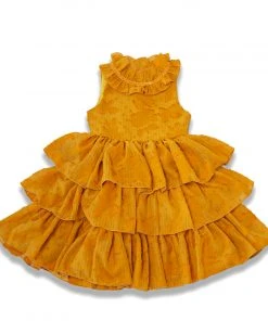 TRISH SCULLY GIRLS JOELLE DRESS MUSTARD