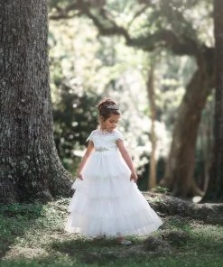 TRISH SCULLY HOME Shop All Girls Apparel ARIANA GOWN WHITE