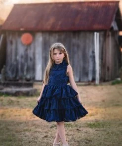 TRISH SCULLY JOELLE DRESS NAVY
