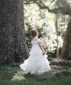 TRISH SCULLY HOME Shop All Girls Apparel ARIANA GOWN WHITE