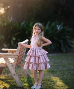 TRISH SCULLY GIRLS JOELLE DRESS ROSE