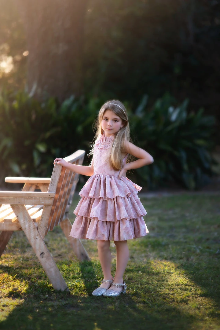 TRISH SCULLY GIRLS JOELLE DRESS ROSE