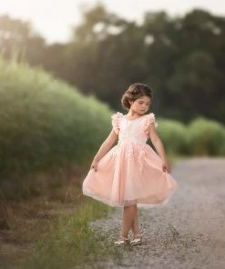 TRISH SCULLY BIANCA DRESS PEACHY PINK