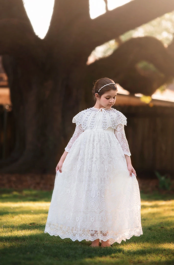 TRISH SCULLY ELLIE GOWN WHITE GIRLS