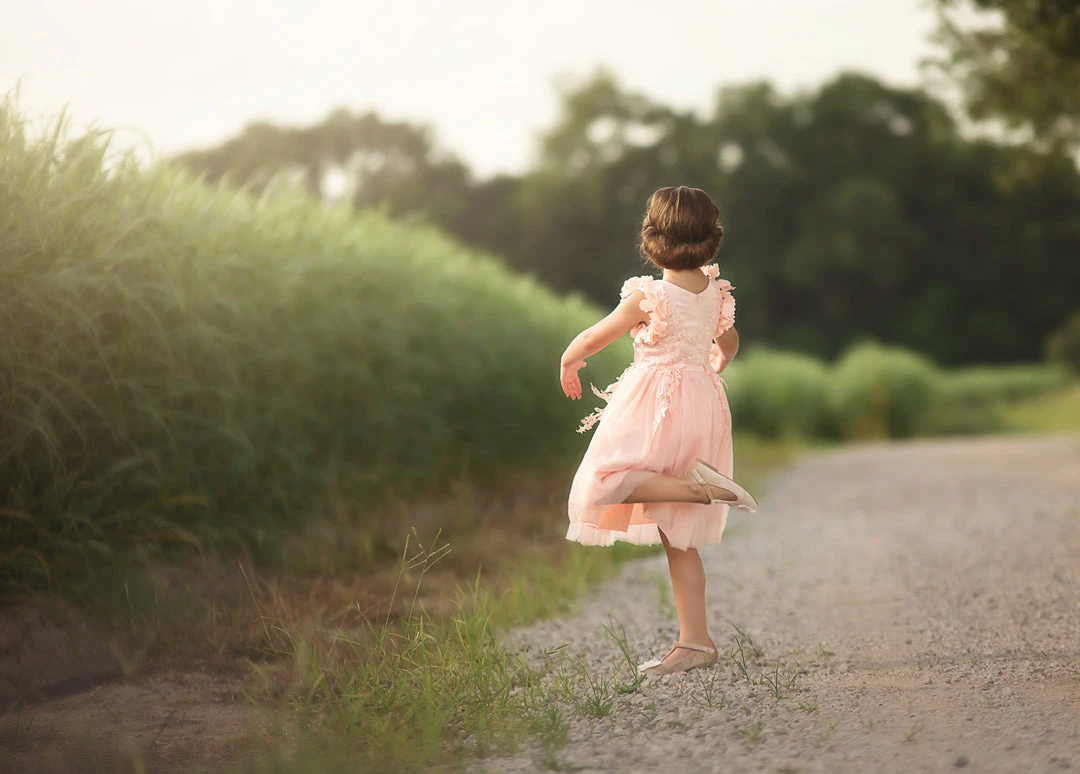 TRISH SCULLY BIANCA DRESS PEACHY PINK