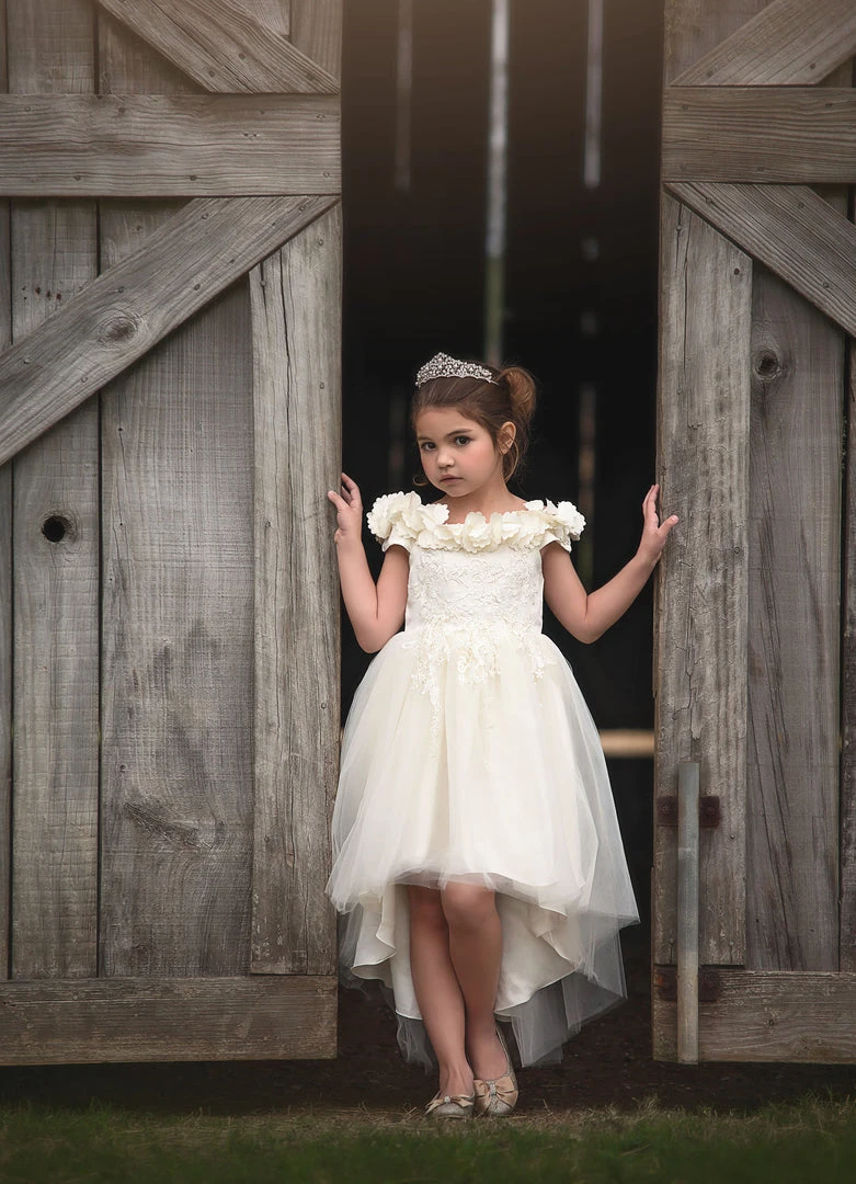 TRISH SCULLY HOME GIRLS BELLE GOWN IVORY