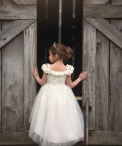 TRISH SCULLY HOME GIRLS BELLE GOWN IVORY