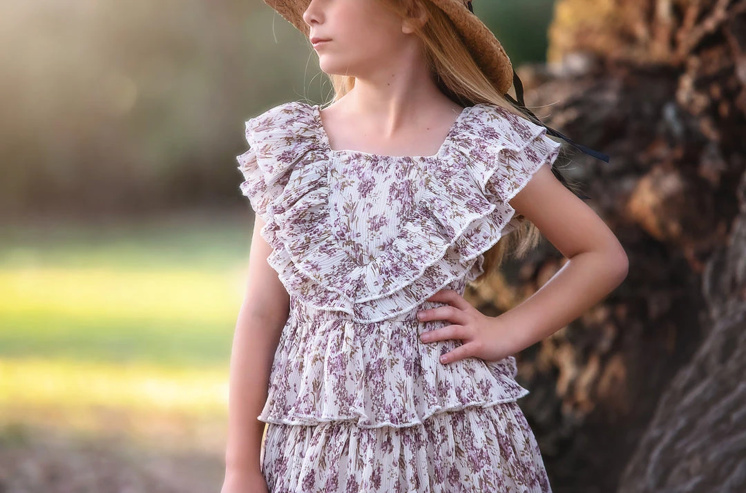 TRISH SCULLY HOME MAIZY DRESS LAVENDER FLORAL