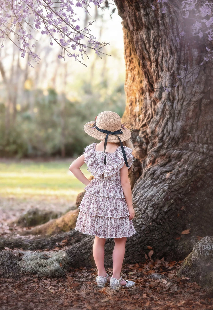 TRISH SCULLY HOME MAIZY DRESS LAVENDER FLORAL