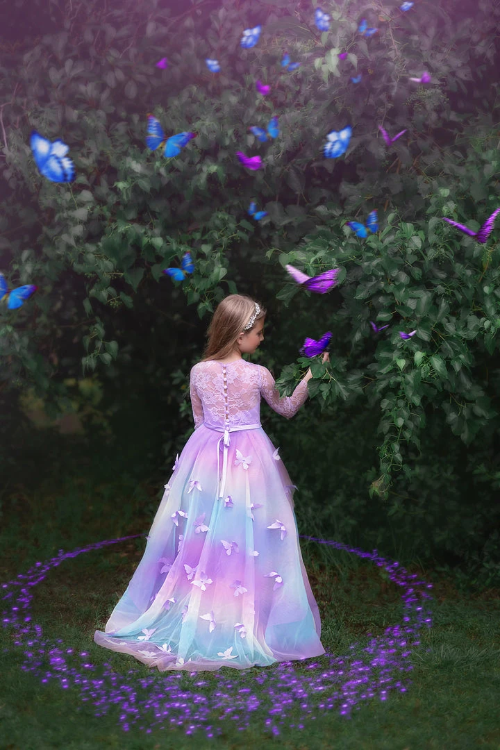 TRISH SCULLY HOME MARIPOSA GOWN WATERCOLORS GIRLS