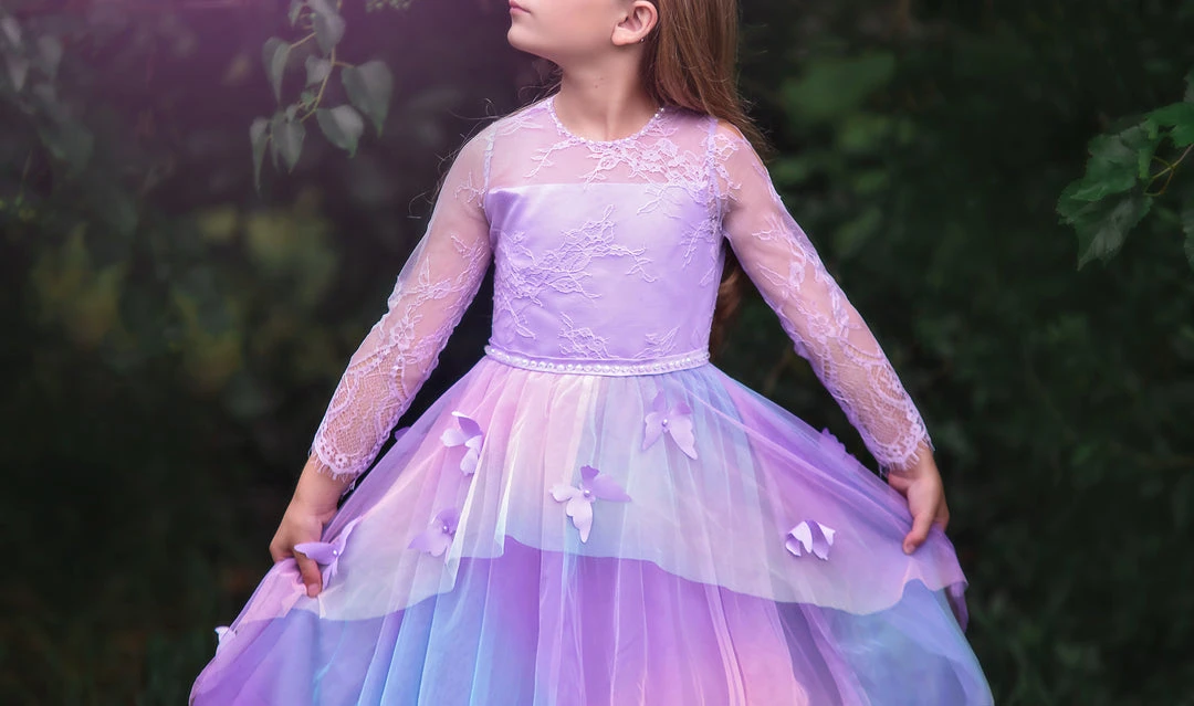 TRISH SCULLY HOME MARIPOSA GOWN WATERCOLORS GIRLS