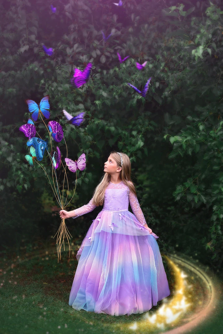 TRISH SCULLY HOME MARIPOSA GOWN WATERCOLORS GIRLS