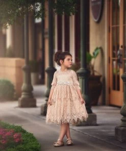 TRISH SCULLY HOME BELLA RAFAELA DRESS & BELT SET-BUTTERSCOTCH